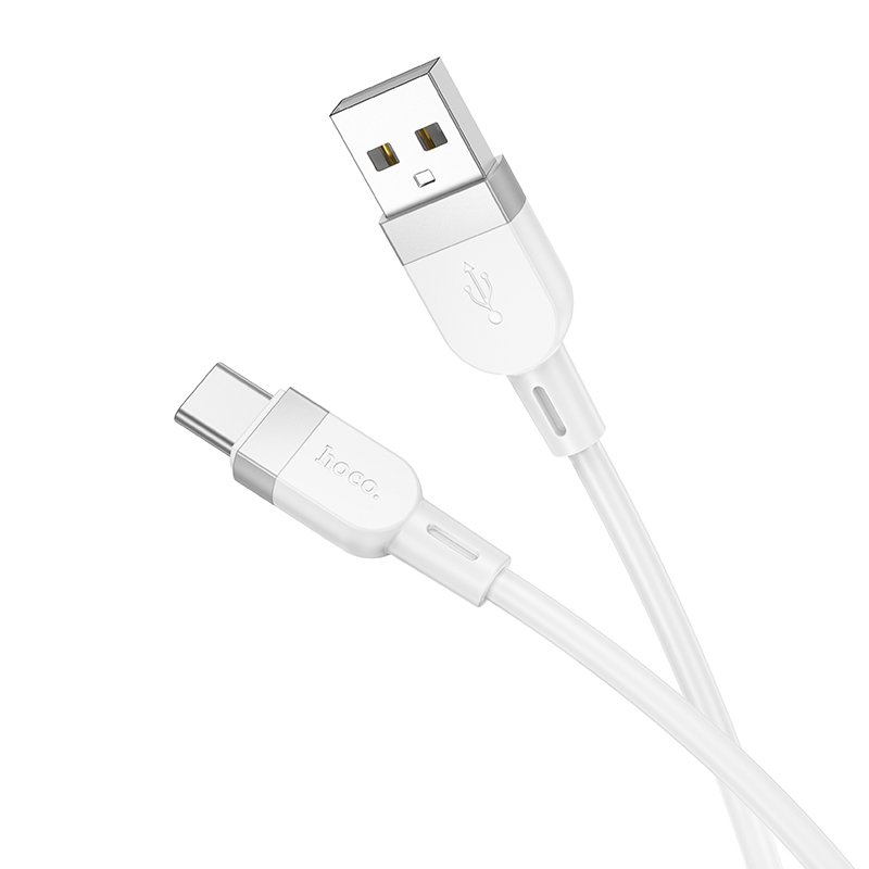 Кабель USB Hoco X109 Type-C силиконовый белый 1м