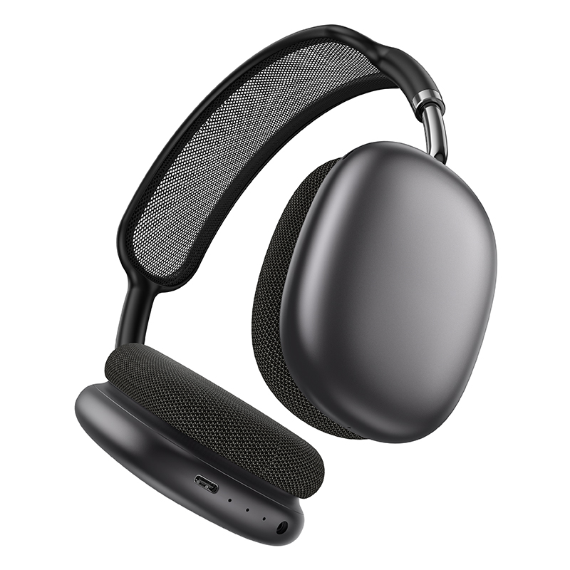 Наушники Bluetooth накладные с микрофоном Hoco W65 Plus ANC, серый космос
