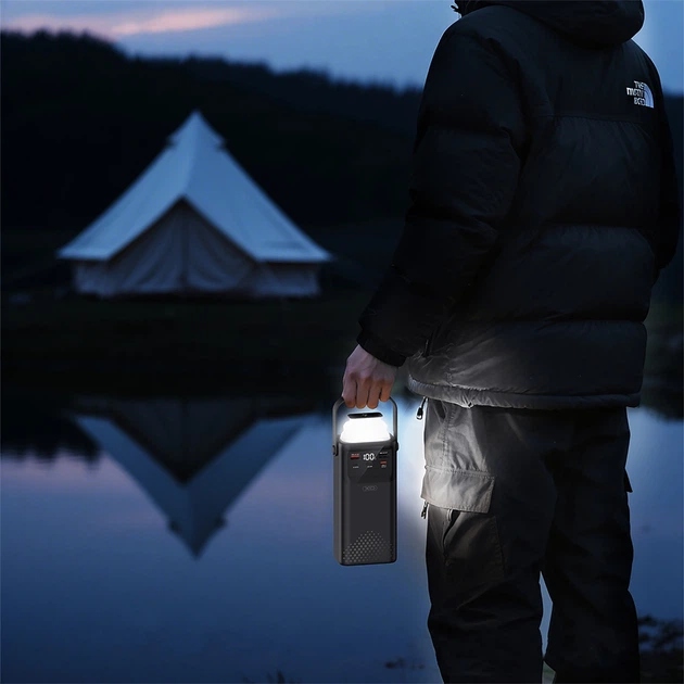 Внешний аккумулятор XO PR285, 30000mAh (PD20W) встроенный кабель Apple/Type-c