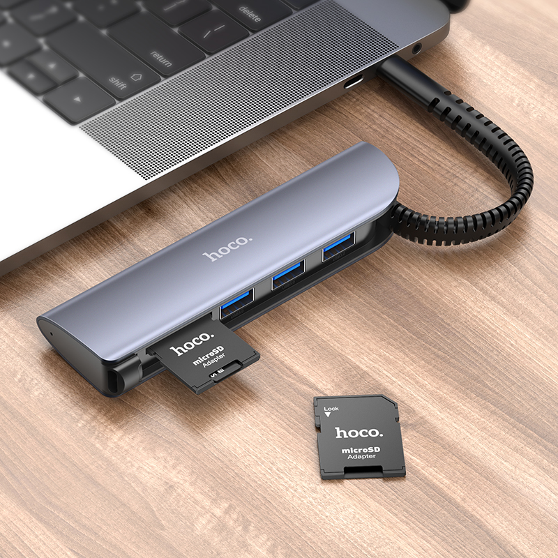Адаптер для карт памяти Hoco HB22 MicroSD на SD, черный