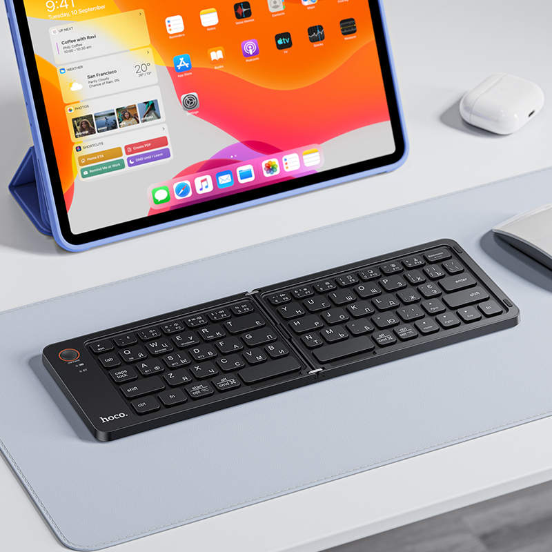 Клавиатура Hoco GM71, беспроводная складная USB, цвет черный