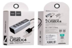 Адаптер-Хаб Hoco HB1 (USB - 4USB) серебристый