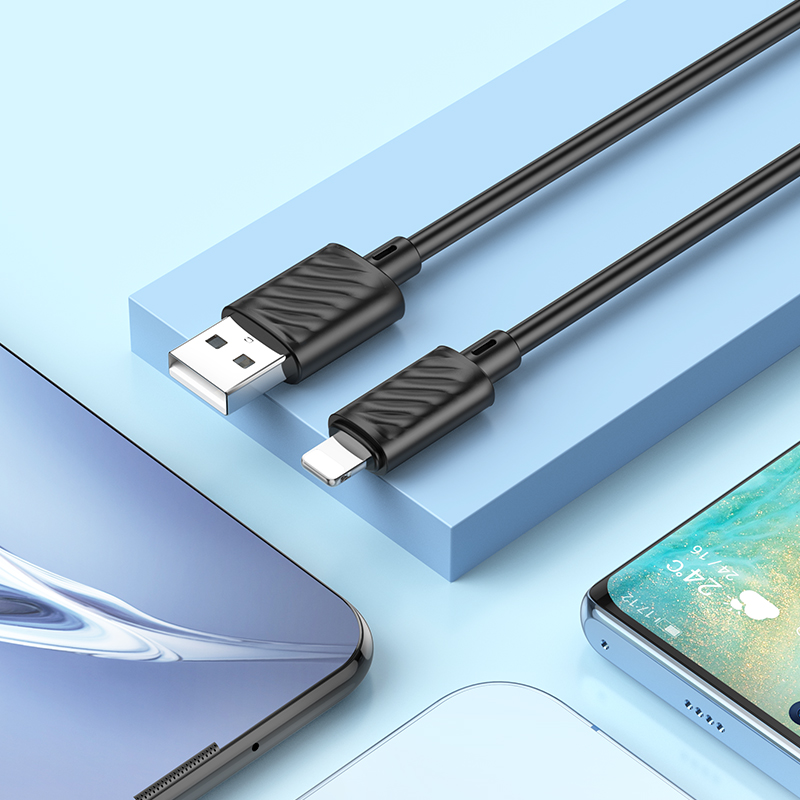 Кабель USB Hoco X88 Apple черный 1м