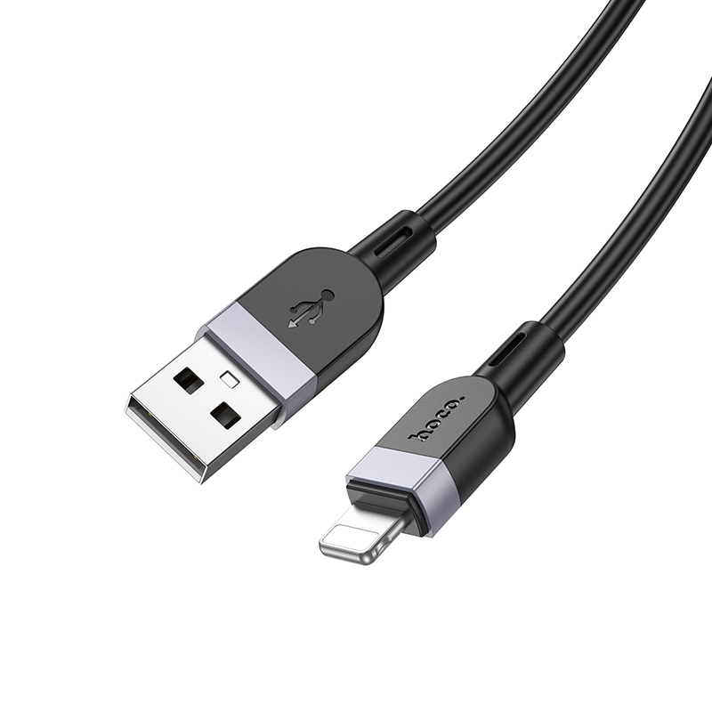 Кабель USB Hoco X109 Apple силиконовый черный 1м