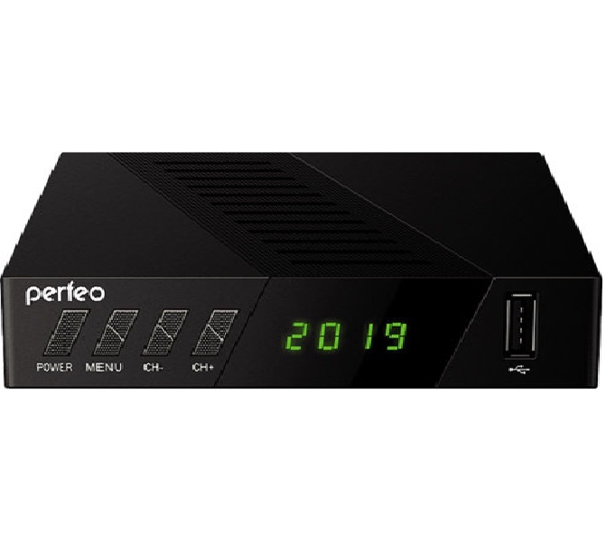 Ресивер Perfeo DVB-T2/C "STREAM-2" для цифр.TV, Wi-Fi, IPTV, HDMI, 2 USB, DolbyDigital, пульт ДУ