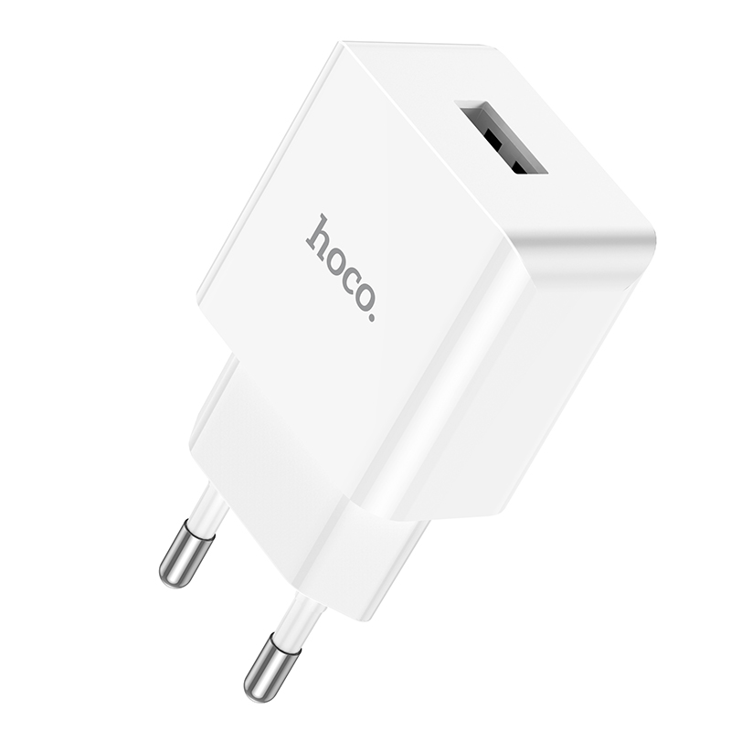 Сетевое зарядное устройство Hoco C106A 1USB, цвет белый