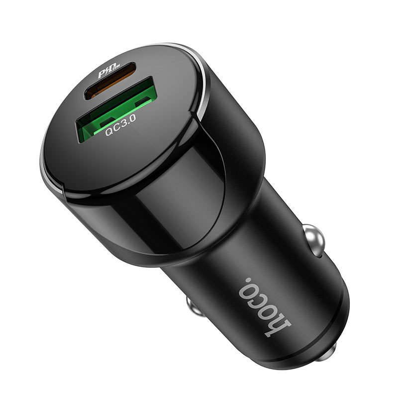 АЗУ Hoco Z42,быстрая зарядка (PD20W+QC3.0) индикатор напряжения, цвет черный