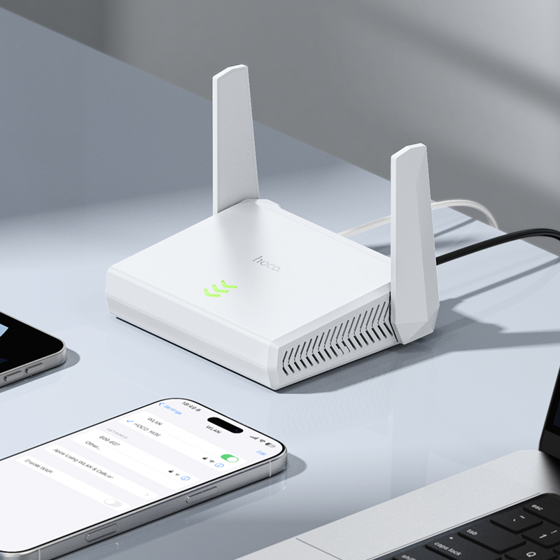 Роутер Hoco HI36 WiFi4 100Mbps LAN белый