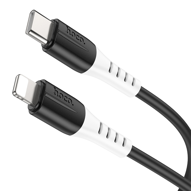 Кабель USB-C Hoco X82 Apple PD силиконовый черный 1м