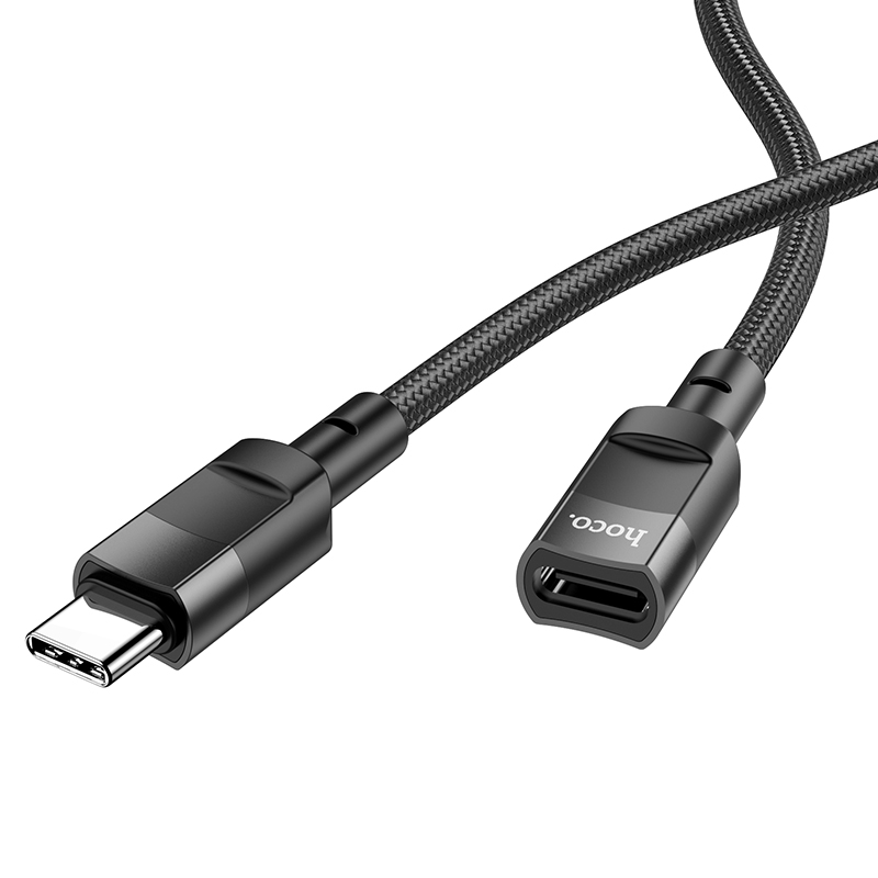 Адаптер Hoco U107 (Type-C-Type-C) 1.2м, черный