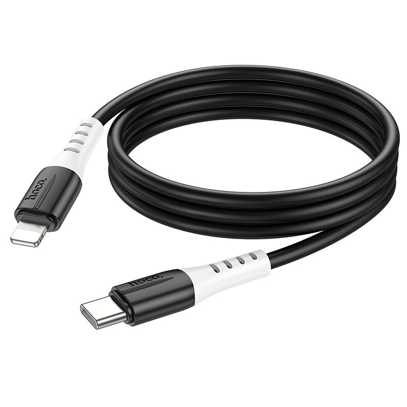 Кабель USB-C Hoco X82 Apple PD силиконовый черный 1м