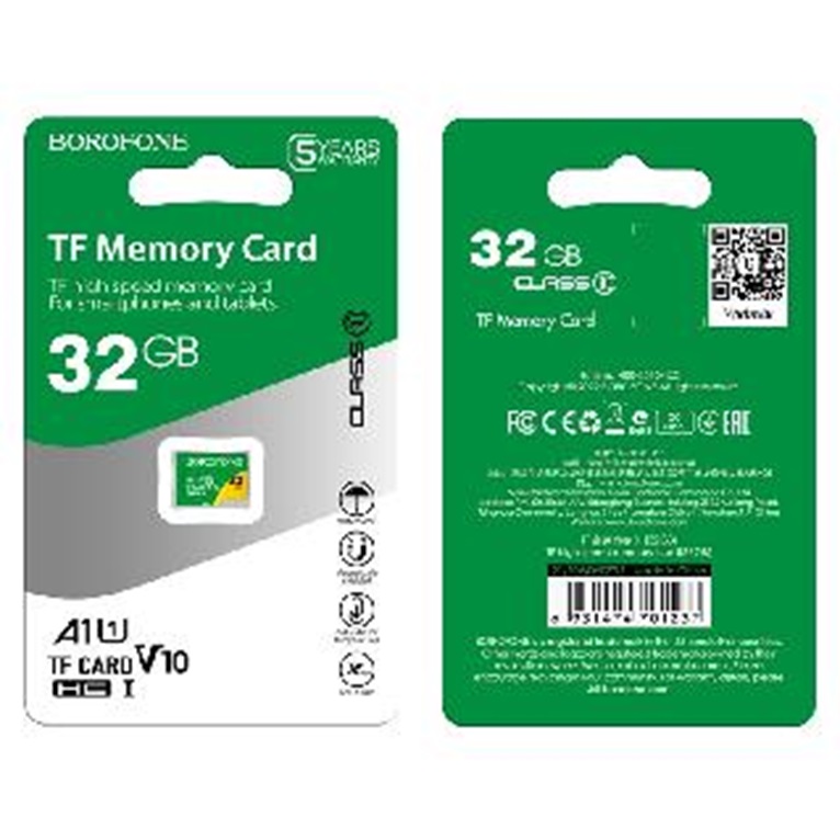 Карта памяти Borofone Micro SD, 32gb