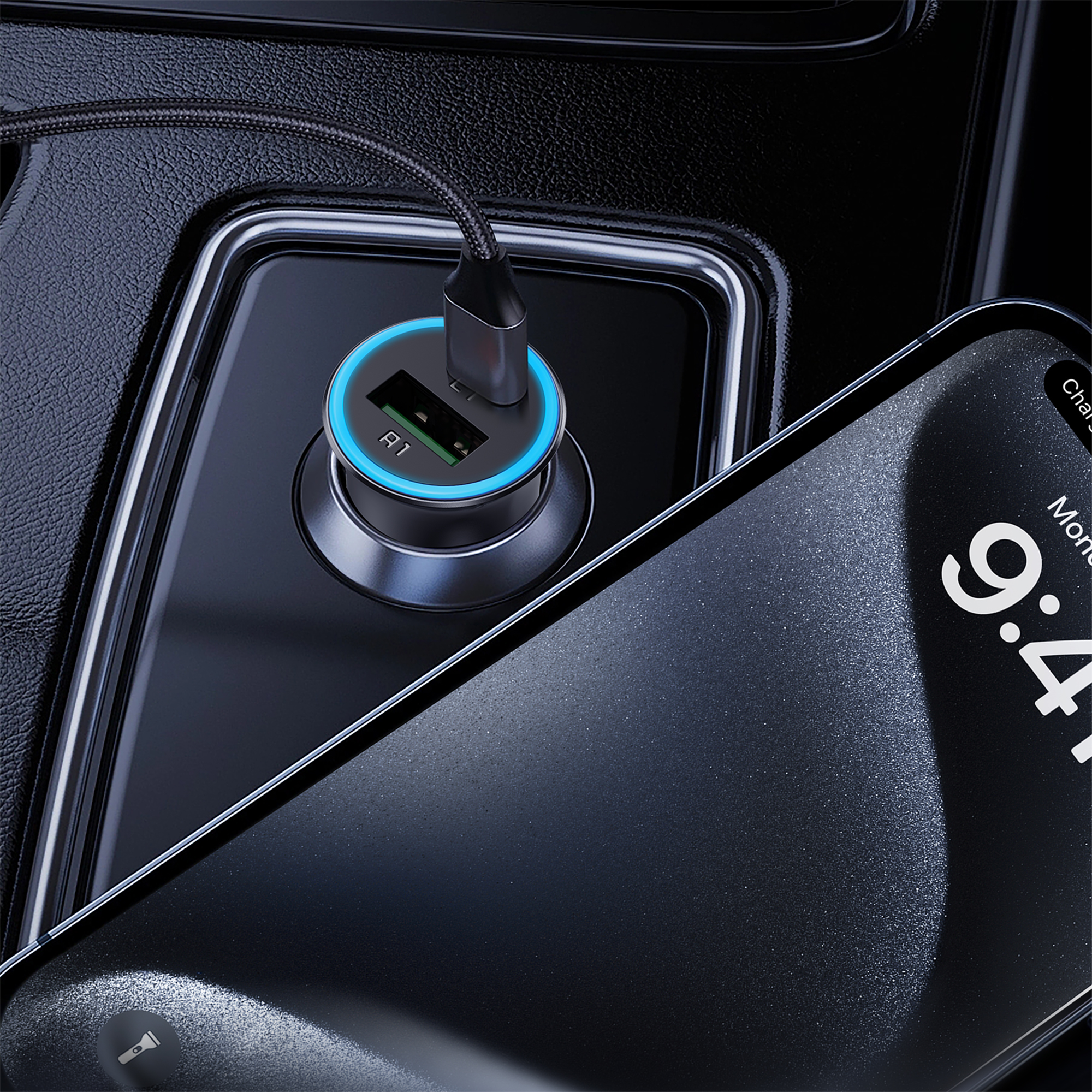 АЗУ ACEFAST B16 95W, быстрая зарядка (PD65W+QC3.0), 1C1A, цвет черный
