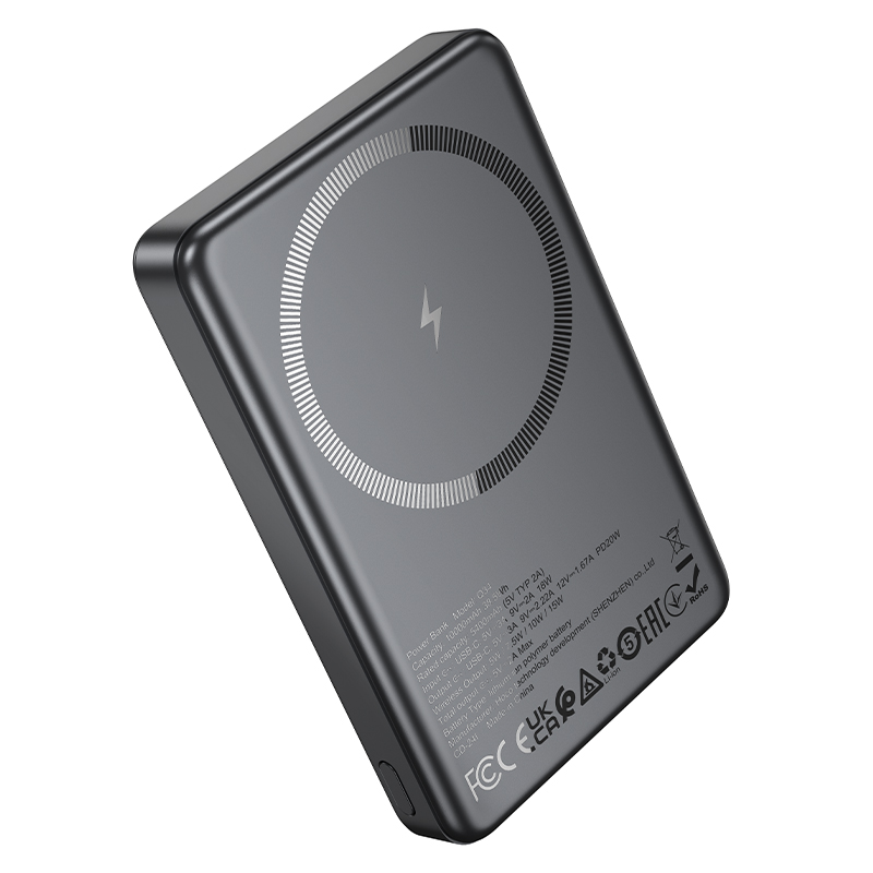 Внешний аккумулятор Hoco Q34 беспроводная зарядка, 10000mAh (PD20W,magsafe) черный