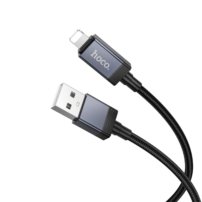 Кабель USB Hoco X118 Apple черный 1м