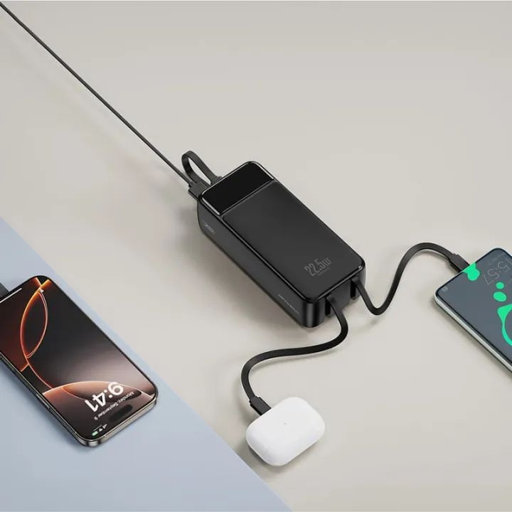 Внешний аккумулятор XO PR276, 30000mAh (PD20W) встроенный кабель Apple/Type-c