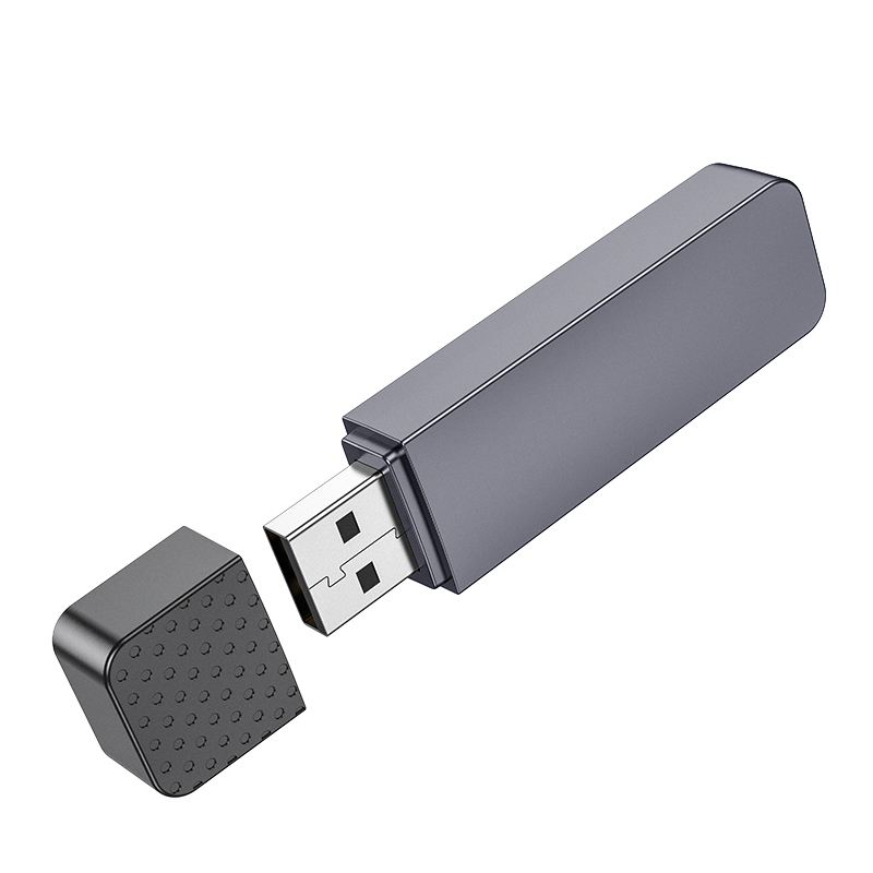 КартРидер Hoco HB45 2в1 (Micro SD/SD) USB 2.0 металлик
