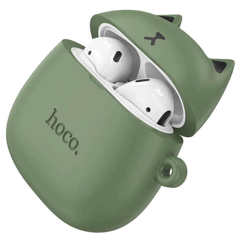 Наушники Bluetooth Hoco EW45, в кейсе, сенсорные, цвет зеленый