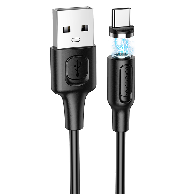 Кабель USB BOROFONE BX41 Type-C магнитный 1м черный