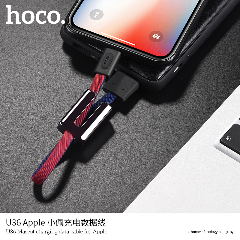 Кабель USB Hoco U36 Apple красно-синий 