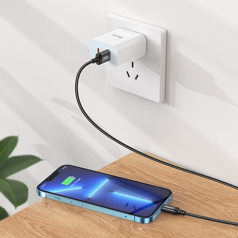 Кабель USB Hoco X89 Apple, черный 1м