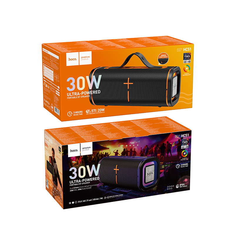 Колонка беспроводная Hoco HC51, (USB,TF card,AUX) цвет черный