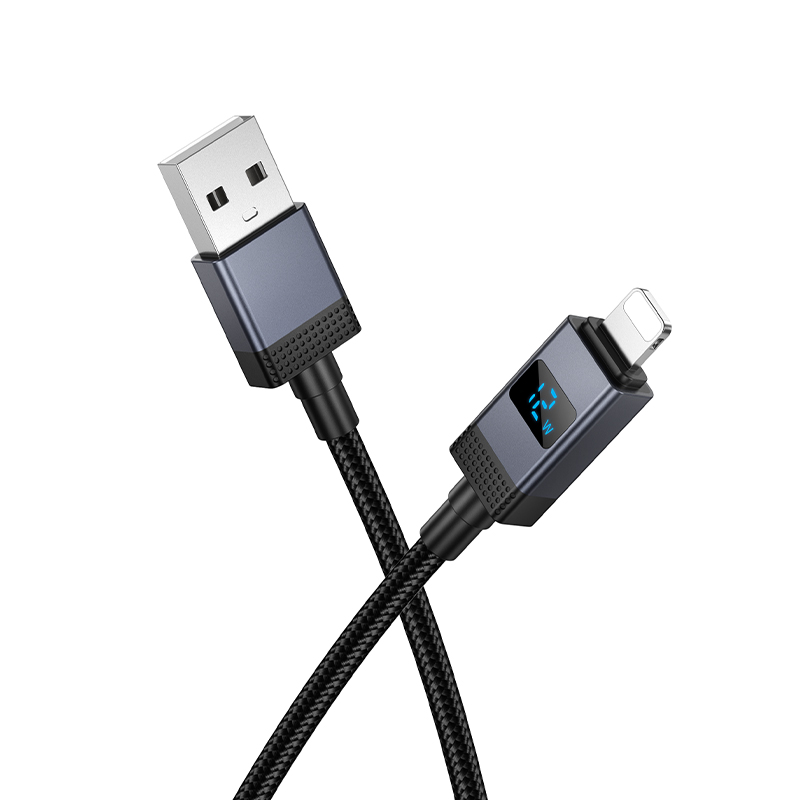 Кабель USB Hoco X118 Apple черный 1м