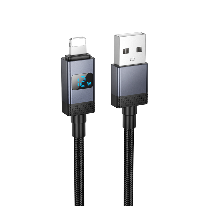 Кабель USB Hoco X118 Apple черный 1м