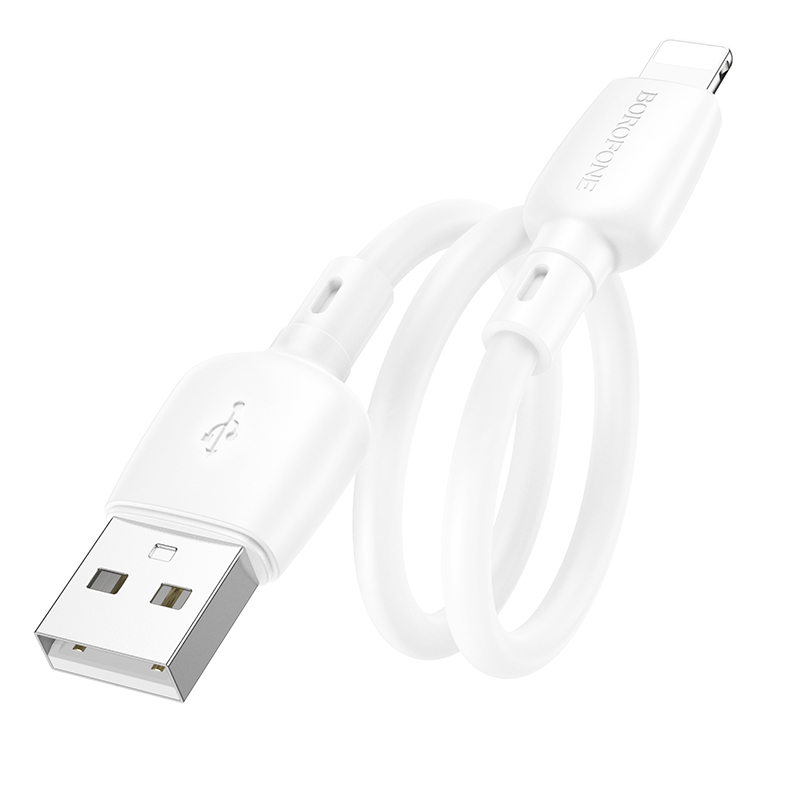 Кабель USB BOROFONE BX93 2.4A Apple белый 0.25м