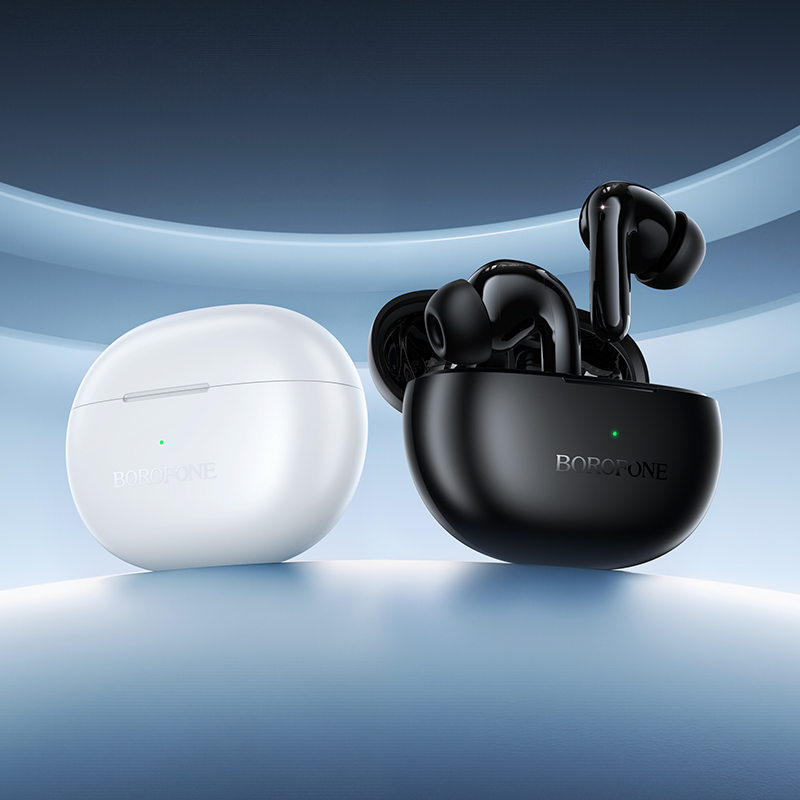 Наушники Bluetooth Borofone FQ16, в кейсе, сенсорные, цвет черный