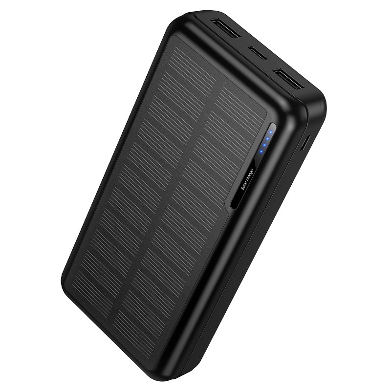 Внешний аккумулятор Hoco J176A, 20000mAh, солнечная батарея, черный