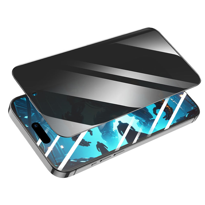 Защитное стекло Hoco A777 Plus iPhone 16 Pro Max, ударопрочное антишпион, цвет черный