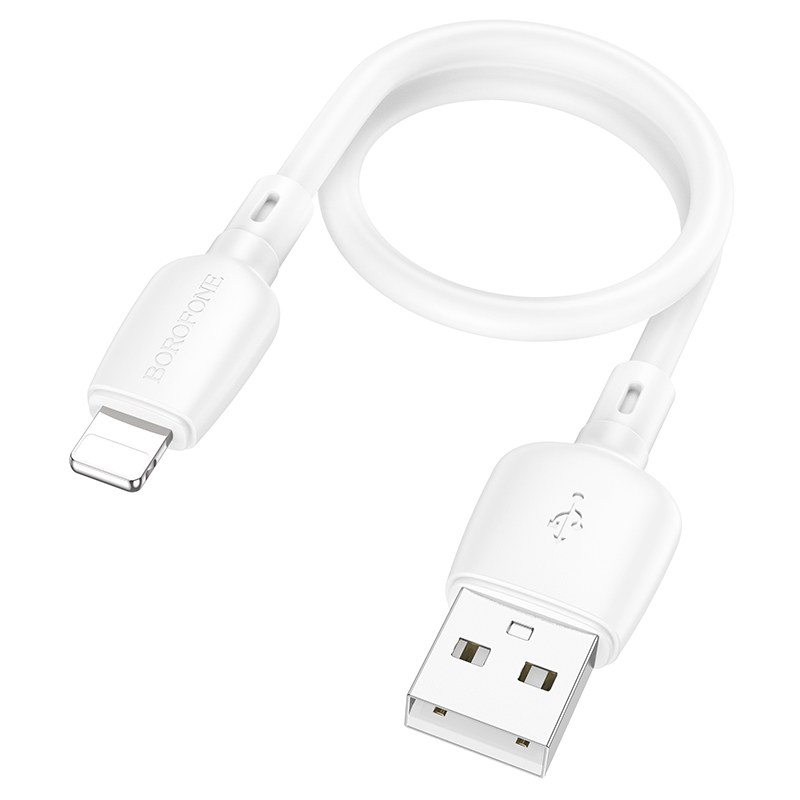 Кабель USB BOROFONE BX93 2.4A Apple белый 0.25м