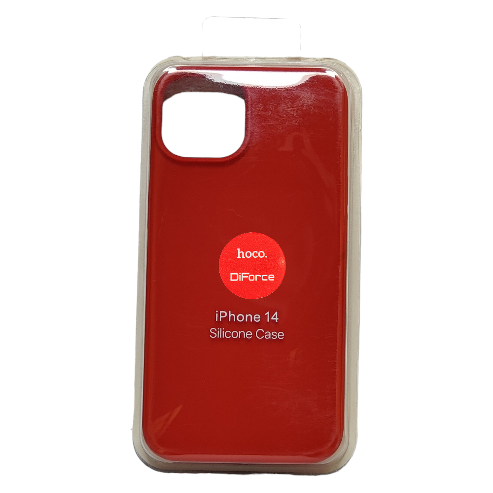 Чехол Silicone Case для iPhone 14 красный