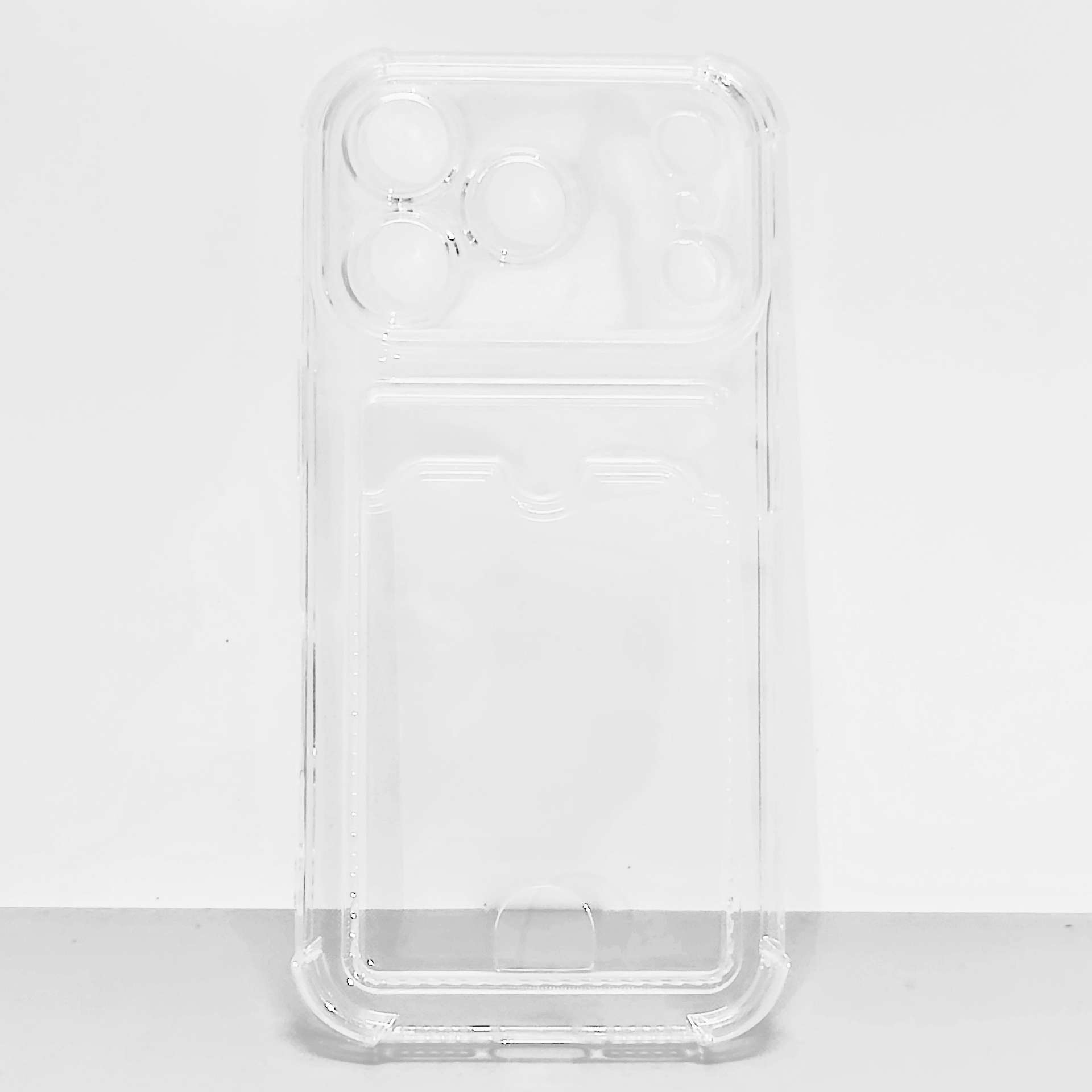 Чехол для iPhone 17 Pro с отделением для карт Card Case прозрачный