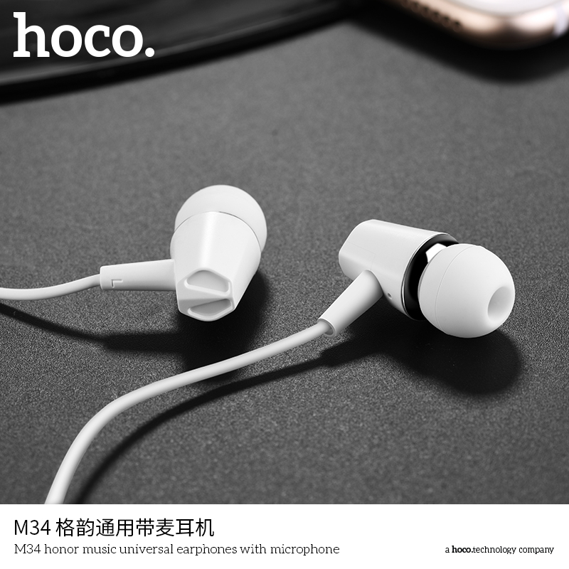 Наушники с микрофоном Hoco M34, цвет черный