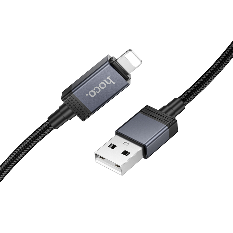 Кабель USB Hoco X118 Apple черный 1м