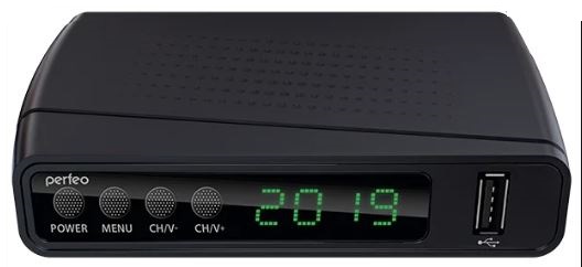 Ресивер  Perfeo DVB-T2/C "STREAM" для цифр.TV, Wi-Fi, IPTV, HDMI, 2 USB, DolbyDigital, пульт ДУ