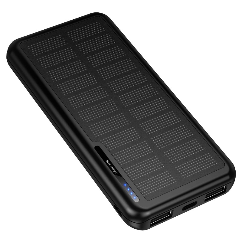 Внешний аккумулятор Hoco J176, 10000mAh, солнечная батарея, черный