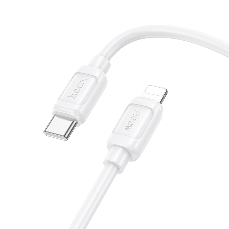 Кабель USB-C Hoco X115 27W PD Type-C/Lightning белый 1м