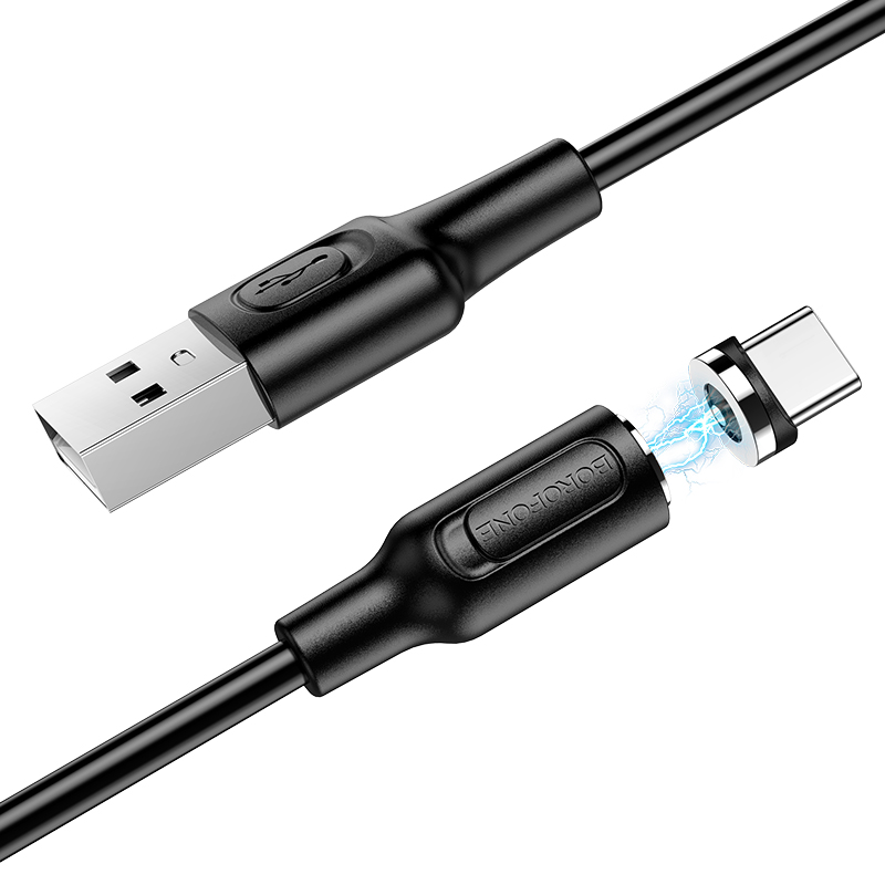 Кабель USB BOROFONE BX41 Type-C магнитный 1м черный