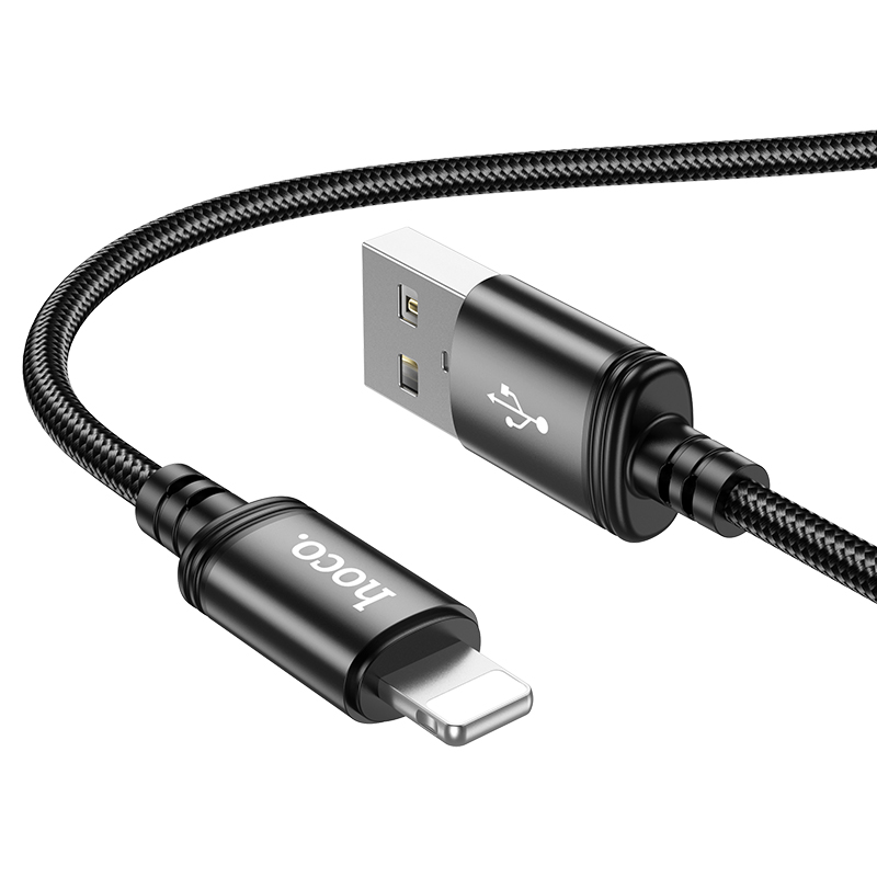 Кабель USB Hoco X89 Apple, черный 1м