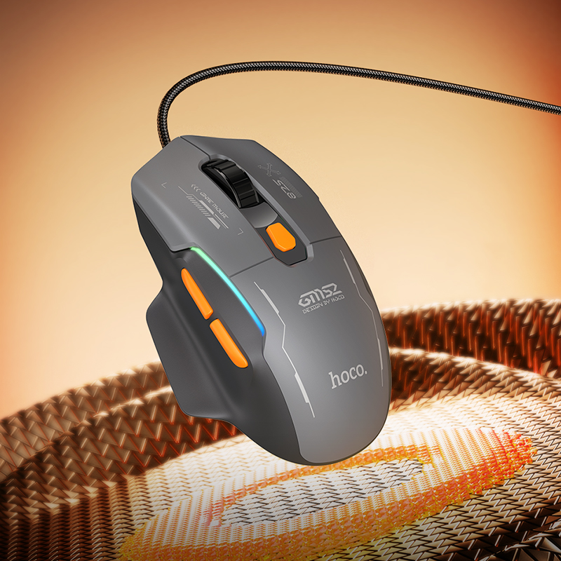Мышь Hoco GM52, проводная USB, цвет черный