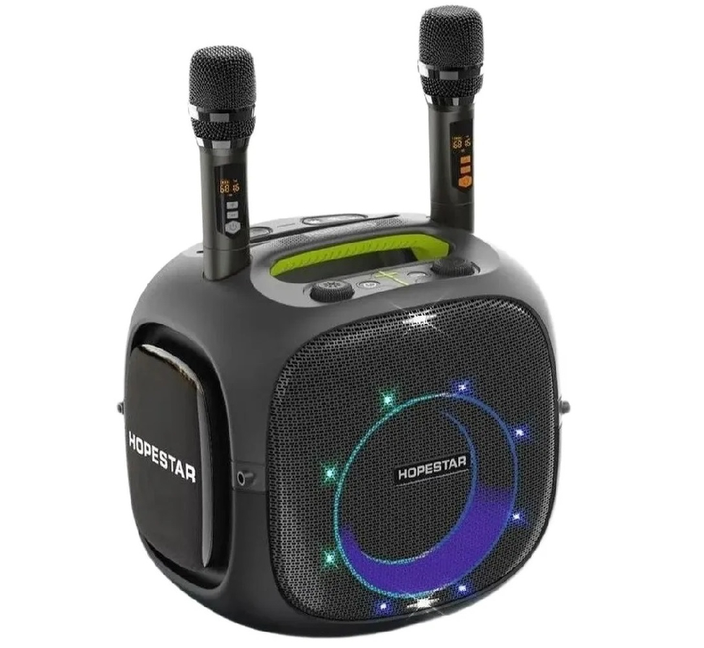 Колонка беспроводная  HOPESTAR PARTYONE UT 240W, (2 микрофона)  цвет черный