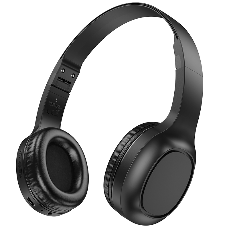 Наушники Bluetooth накладные с микрофоном Hoco W46, цвет чёрный