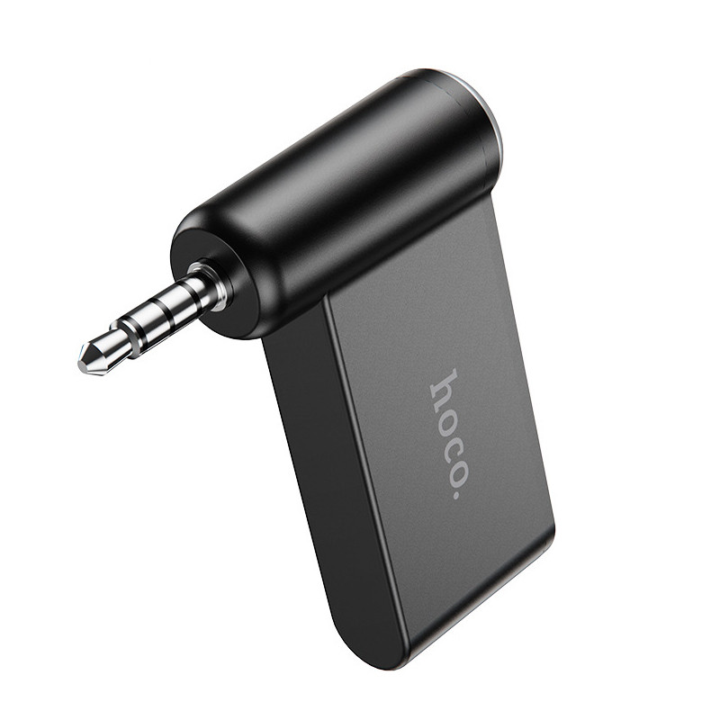 Ресивер-AUX проигрыватель Bluetooth V5.0 Hoco E58 (AUX 3.5-3.5) с микрофоном, черный