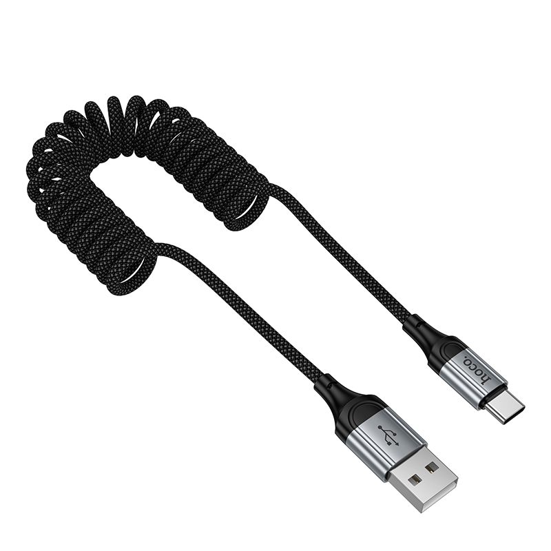 Кабель USB Hoco X121 Type-C тканевый черный 1м