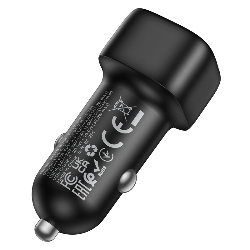 АЗУ BOROFONE BZ34B 38W (PD20W+QC3.0), цвет черный