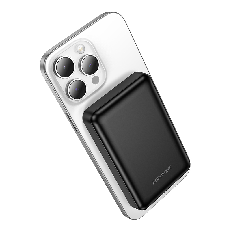 Внешний аккумулятор BOROFONE BJ82 беспроводная зарядка (magsafe) 5000mAh, черный
