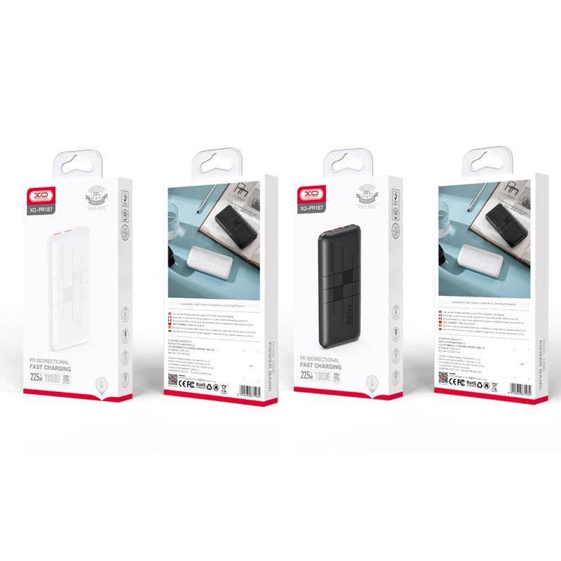 Внешний аккумулятор XO PR187,(QC 22,5W, PD20W) 10000mAh, белый